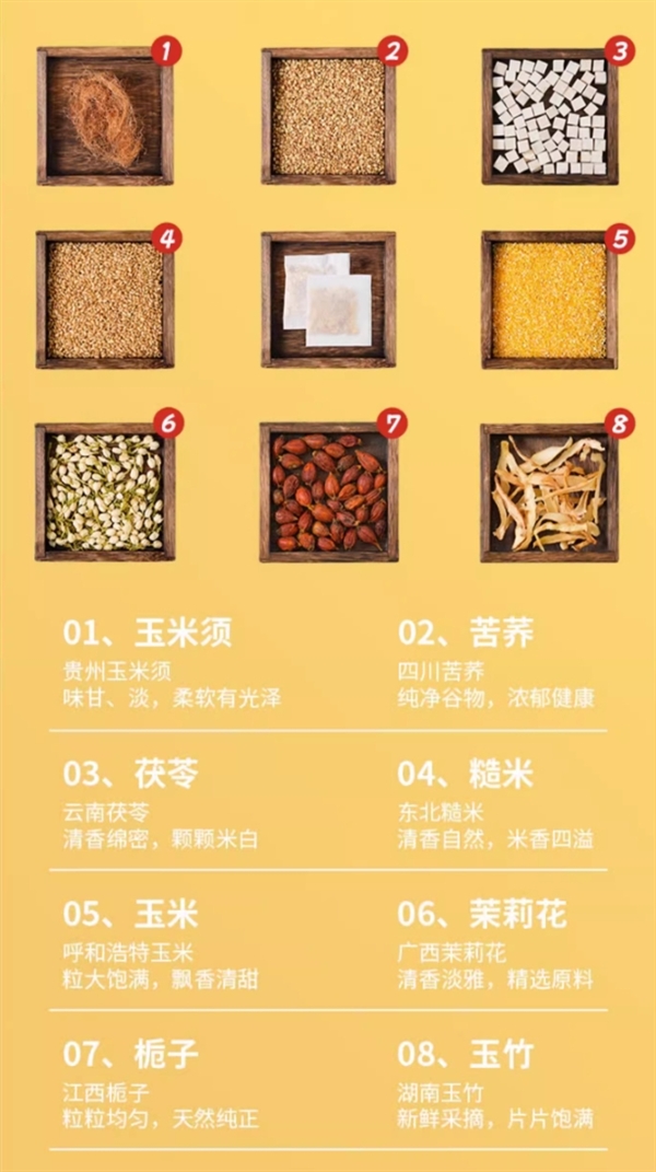 精选8味原材：郁良心堂玉米须茶2.0版30包9.9元新低